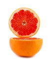 Grapefruit cut in half Royalty Free Stock Photo