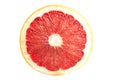 Grapefruit isolate, slice citrus on a white background in clipping