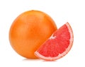 Grapefruit isolated on white background, clipping path, full depth of field Royalty Free Stock Photo