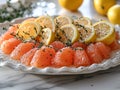 Grapefruit and lemon thyme salad Royalty Free Stock Photo