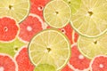 Grapefruit And Lime Slice Abstract