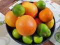 Grapefruit, orange, lime and lemon Royalty Free Stock Photo