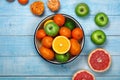 Grapefruit, oranges, tangerines and apples Royalty Free Stock Photo