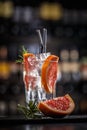 Grapefruit and rosemary cocktail