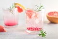 Grapefruit and rosemary cocktail