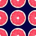 Grapefruit seamless pattern Royalty Free Stock Photo