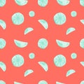 Grapefruit seamless pattern watercolor Royalty Free Stock Photo