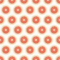 Grapefruit seamless pattern on a white background. Vector illustration Royalty Free Stock Photo