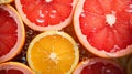 A grapefruit segment creating a citrusy burst in a citrus fruit salad Royalty Free Stock Photo