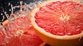 A grapefruit segment creating a citrusy burst in a fruit salad Royalty Free Stock Photo