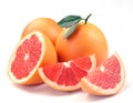 Grapefruit with segments Royalty Free Stock Photo