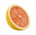 Grapefruit Slice (with clipping path) Royalty Free Stock Photo