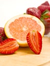 Grapefruit and strawberry Royalty Free Stock Photo