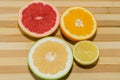 Grapefruit, sweety, lemon and orange Royalty Free Stock Photo