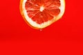 Grapefruit with water drops Royalty Free Stock Photo