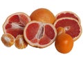 Grapefruits and Mandarines. Royalty Free Stock Photo