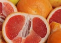 Grapefruits and Mandarines. Royalty Free Stock Photo