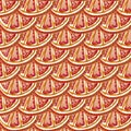 GRAPEFRUITS SEAMLESS PATTERN REPEAT TILE Royalty Free Stock Photo