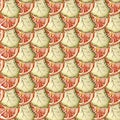 GRAPEFRUITS SEAMLESS PATTERN REPEAT TILE Royalty Free Stock Photo