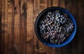 Grapes in blue bucket Royalty Free Stock Photo