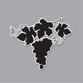 Grapes bunches silhouette