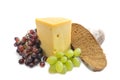 Grapes, cheese and bread