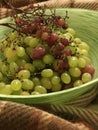 Grapes in a green bowl