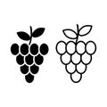 Grapes, icon vector. Royalty Free Stock Photo