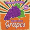 Grapes label poster