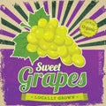 Grapes label poster