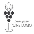 Grapes logo design element.