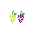 Grapes logo template vector icon illustration design Royalty Free Stock Photo