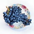 Grapes on plate Royalty Free Stock Photo