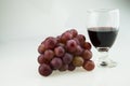 Grapes, red wine, wine glass Royalty Free Stock Photo