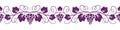 Grapes seamless horizontal pattern Royalty Free Stock Photo