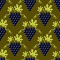 Grapes Seamless Pattern Royalty Free Stock Photo