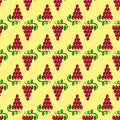 Grapes Seamless Pattern. Vine Background Royalty Free Stock Photo