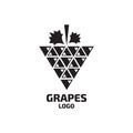 Grapes vector logo. Wine, vine logo. Grapes logo