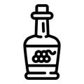 Grapes vinegar icon, outline style