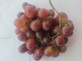 These are grapes on white background