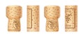 Grapes wine bottle cork. Set of Wooden taps