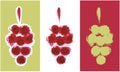 Grapes wine - graphic isolated vector colors illustration