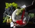 Grapes on the wooden table Royalty Free Stock Photo