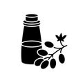 Grapeseed oil black glyph icon