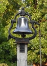 Grapevine`s Liberty Bell in the historic district of Grapevine, Texas. Royalty Free Stock Photo