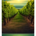 Grapevines isolated on transparent background - Generative AI
