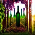 Grapevines isolated on transparent background - Generative AI