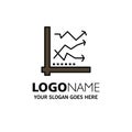 Graph, Analysis, Analytic, Analytics, Chart, Data Business Logo Template. Flat Color Royalty Free Stock Photo