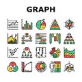 Graph For Analyzing And Research Icons Set Vector Royalty Free Stock Photo