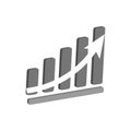 Graph arrow growth. Vector illustration. EPS 10. Royalty Free Stock Photo